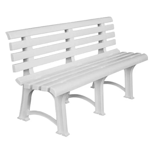 Atena Παγκάκι Κήπου-Βεράντας, Pp Άσπρο 150x73x51cm