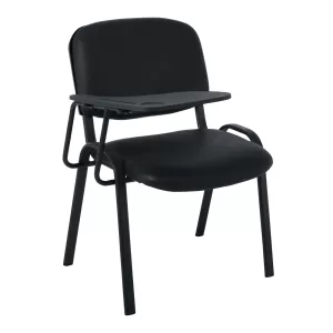 Sigma Καρέκλα Θρανίο, Μέταλλο Βαφή Μαύρο, Pvc Μαύρο 65x70x77cm / Σωλ.35x16/1mm