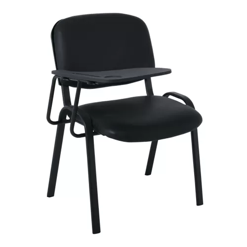 Sigma Καρέκλα Θρανίο, Μέταλλο Βαφή Μαύρο, Pvc Μαύρο 65x70x77cm / Σωλ.35x16/1mm