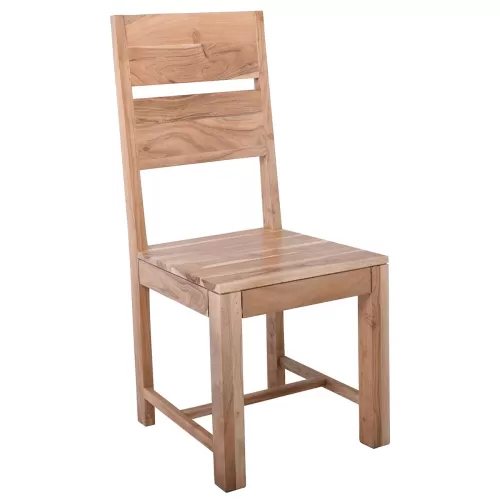 Lizard Max Καρέκλα Τραπεζαρίας Ξύλο Ακακία Φυσικό 45x51x100cm