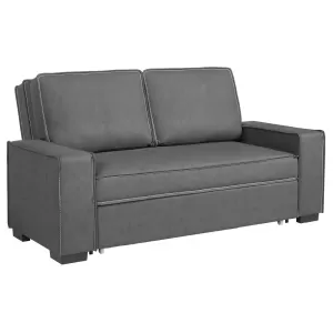 Alison Καναπές - Κρεβάτι Σαλονιού - Καθιστικού, Pu-Nabuk Γκρι 176x102x91 Κρεβάτι:137x190x45