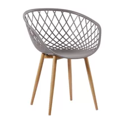 Rex Πολυθρόνα-Pro Μέταλλο Βαφή Φυσικό, Pp-Uv Sand Beige 62x56x80cm