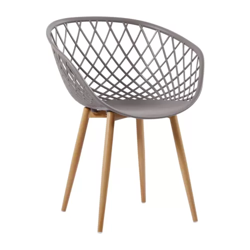 Rex Πολυθρόνα-Pro Μέταλλο Βαφή Φυσικό, Pp-Uv Sand Beige 62x56x80cm