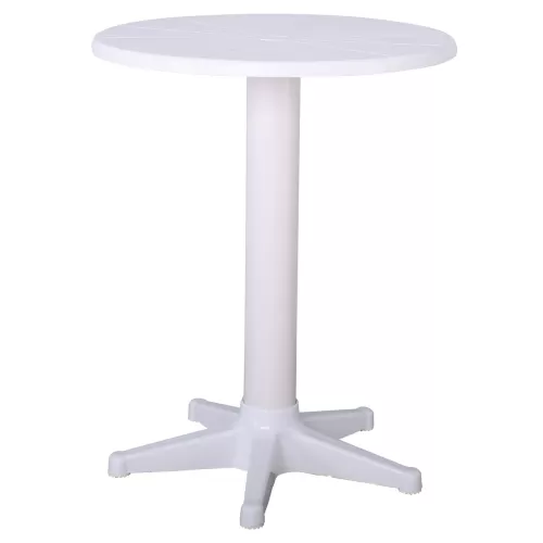Gaz Τραπέζι Κήπου - Βεράντας, Pp Άσπρο Φ60cm H.73cm