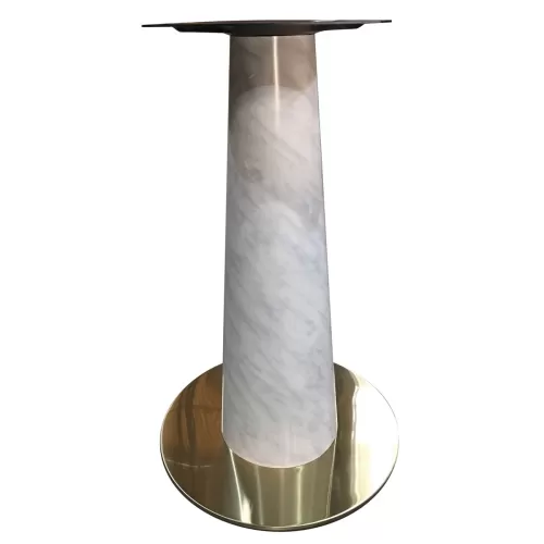 Scott Βάση Τραπεζιού Gold Inox #201 (23,20 Kg) / Κολώνα Απόχρωση Μάρμαρο Φ55cm H.72cm
