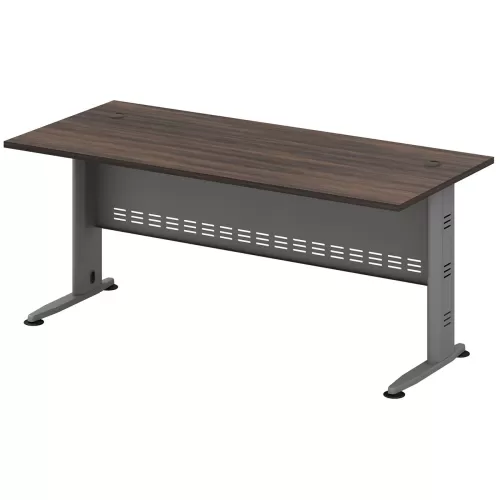 Compact Γραφείο Απόχρωση Γκρι - Σκούρο Καρυδί 180x80x75cm