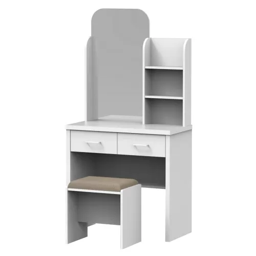 Caliber Set Τουαλέτα + Σκαμπό Απόχρωση Άσπρο 80x39x155cm