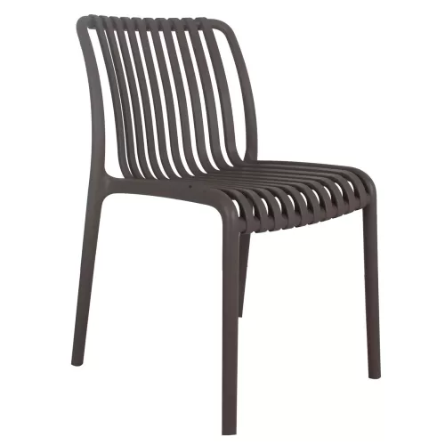 Moda Καρέκλα-Pro Στοιβαζόμενη Pp - Uv Protection, Απόχρωση Mocha 48x57x80cm