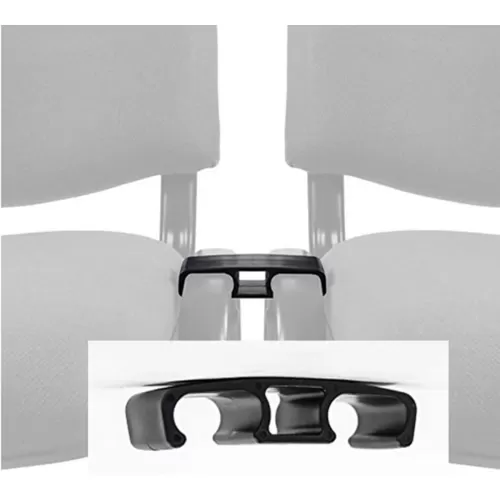 Sigma Σύνδεσμος Ένωσης Στοιβαζόμενων Καρεκλών, Πλαστικό Σε Χρώμα Μαύρο