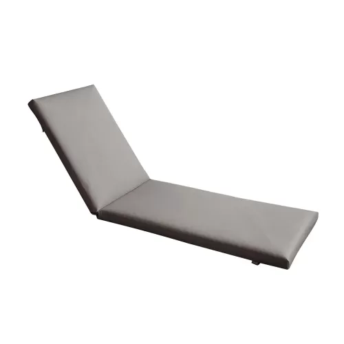 Sunlounger Μαξιλάρι Ξαπλώστρας Pvc Γκρι Με Φερμουάρ & Velcro (Foam+Polyester) 196(78+118)x60x7cm