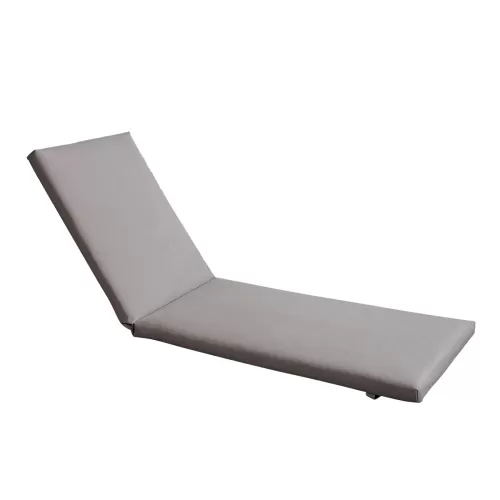Sunlounger Μαξιλάρι Ξαπλώστρας Textilene Γκρι Με Φερμουάρ & Velcro (Foam+Polyester) 196(78+118)x60x7cm