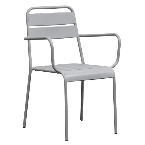 Brio Πολυθρόνα-Pro Στοιβαζόμενη, Μέταλλο Βαφή Cool Grey 4C 57x58x84cm