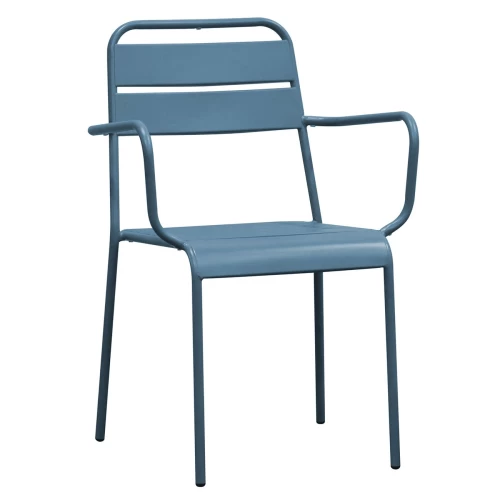 Brio Πολυθρόνα-Pro Στοιβαζόμενη, Μέταλλο Βαφή Sandy Blue 5415C 57x58x84cm