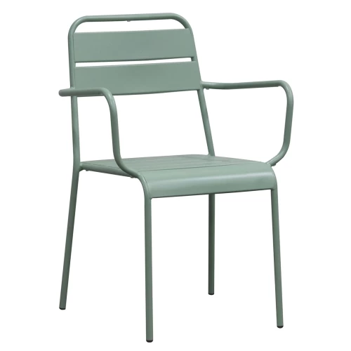 Brio Πολυθρόνα-Pro Στοιβαζόμενη, Μέταλλο Βαφή Sandy Green 5635C 57x58x84cm