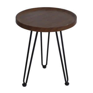 Matrix Τραπεζάκι Σαλονιού Καθιστικού, Μέταλλο Βαφή Μαύρο, Ξύλο Καρυδί Φ45xH.55cm Matrix Τραπεζάκι Σαλονιού Καθιστικού, Μέταλλο Βαφή Μαύρο, Ξύλο Καρυδί Φ45xH.55cm
