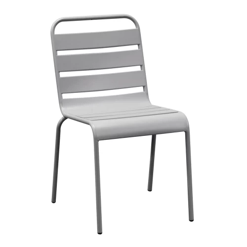 Brio Καρέκλα-Pro Στοιβαζόμενη Μέταλλο Βαφή Cool Grey 4C 48x59x79cm