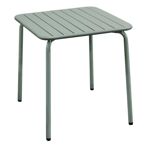 Brio Slat Τραπέζι-Pro Κήπου - Βεράντας, Μέταλλο Βαφή Sandy Green 5635C 70x70x73cm