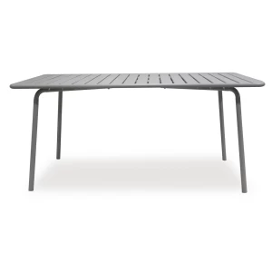 Brio Slat Τραπέζι-Pro Κήπου - Βεράντας, Μέταλλο Βαφή Cool Grey 4C 160x90x73cm