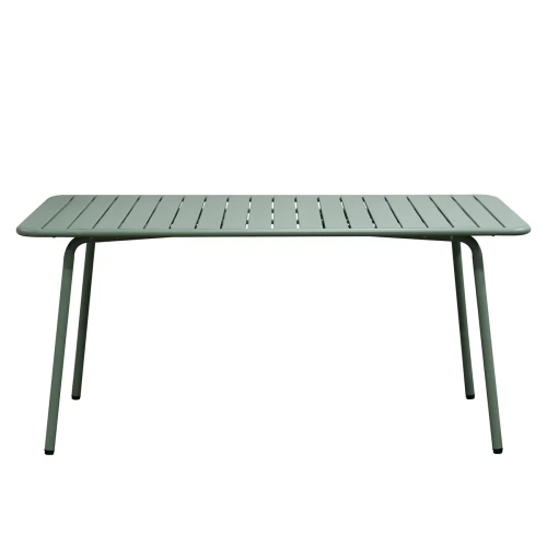 Brio Slat Τραπέζι-Pro Κήπου - Βεράντας, Μέταλλο Βαφή Sandy Green 5635C 160x90x73cm