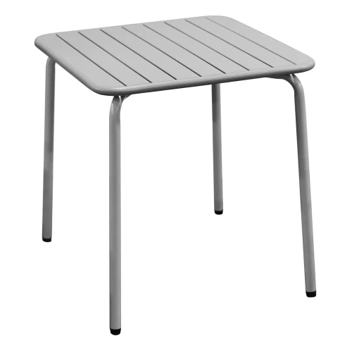 Brio Slat Τραπέζι-Pro Κήπου - Βεράντας, Μέταλλο Βαφή Cool Grey 4C 70x70x73cm