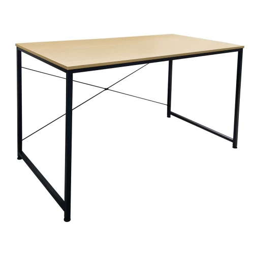 Γραφειο Η/Υ Μέταλλο Βαφή Μαύρο, Melamine Beech 120x60x74cm