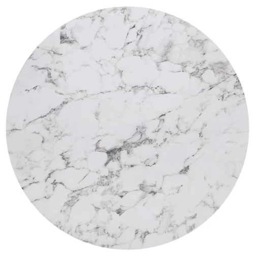 Hpl (High Pressure Laminated) Επιφάνεια Τραπεζιού Απόχρωση White Marble, Uv Φ70cm/12mm