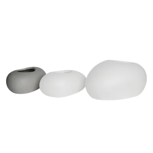 Flower Pot-Rock 40X30X19Cm, Cement Απόχρωση White 40x30x19cm