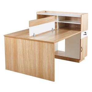 Workstation Γραφείο - Σταθμός Εργασίας 2 Θέσεων, Melamine Απόχρωση Sonoma-Άσπρο 160x120x75cm