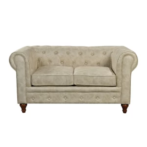 Chesterfield York Kαναπές 2Θέσιος Σαλονιού - Καθιστικού, Ύφασμα Απόχρωση Μπεζ 150x82x77cm
