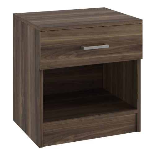 Life-W Κομοδίνο Με 1 Συρτάρι, Απόχρωση Καρυδί 45x35x47cm