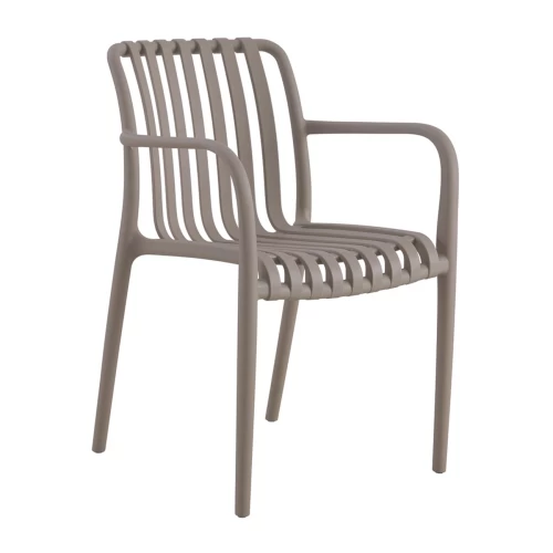 Moda Πολυθρόνα Στοιβαζόμενη Pp - Uv Protection Απόχρωση Mocha 55x58x81cm
