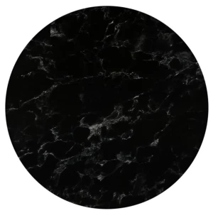 Hpl (High Pressure Laminated) Επιφάνεια Τραπεζιού Απόχρωση Black Marble, Uv Φ80cm/12mm
