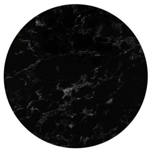 Hpl (High Pressure Laminated) Επιφάνεια Τραπεζιού Απόχρωση Black Marble, Uv Φ80cm/12mm