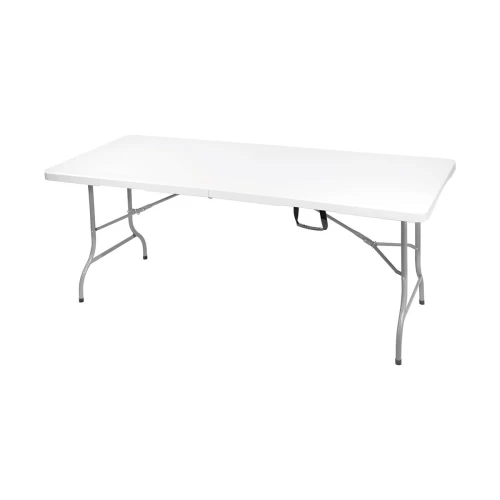 Blow Τραπέζι  Συνεδρίου - Catering Πτυσσόμενο (Βαλίτσα), Μέταλλο Γκρι, Hdpe Άσπρο 35Mm 180x74x74cm