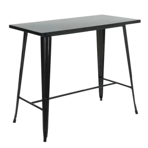 Relix Τραπέζι Bar-Pro, Μέταλλο Βαφή Μαύρο 120x60x102cm