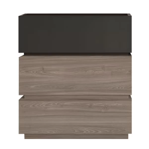 Vanity Κομοδίνο 3 Συρτάρια Αποχρώσεων Sonoma Oak & Grey, Με Αποσπώμενα Χρωματικά Μέρη 60x40x66cm