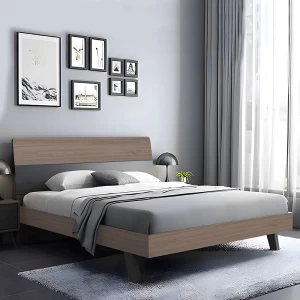 Vanity Κρεβάτι Διπλό, Για Στρώμα 160X200Cm, Απόχρωση Sonoma Oak-Grey 161x201x98cm