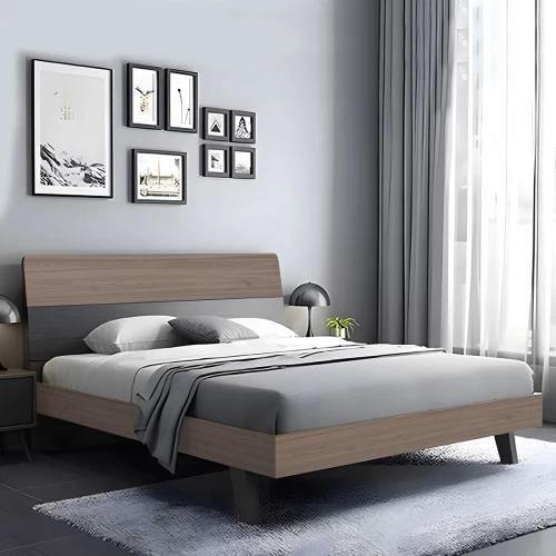 Vanity Κρεβάτι Διπλό, Για Στρώμα 160X200Cm, Απόχρωση Sonoma Oak-Grey 161x201x98cm