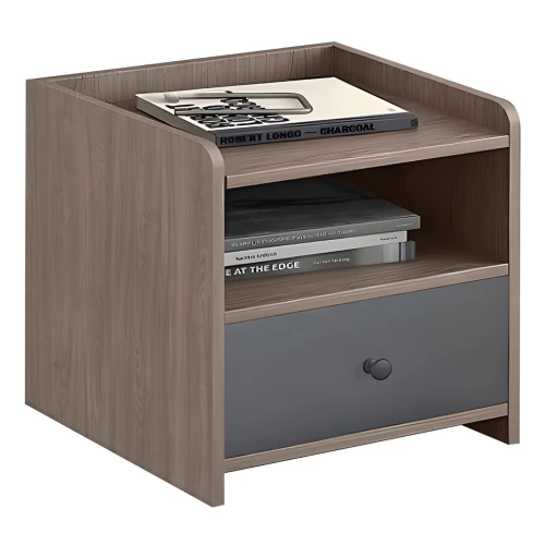 Orient Κομοδίνο Με 1 Συρτάρι, Απόχρωση Sonoma Oak-Grey 43x40x49cm