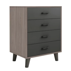 Vanity Συρταριέρα, Με 4 Συρτάρια, Απόχρωση Sonoma Oak-Grey 60x40x80cm