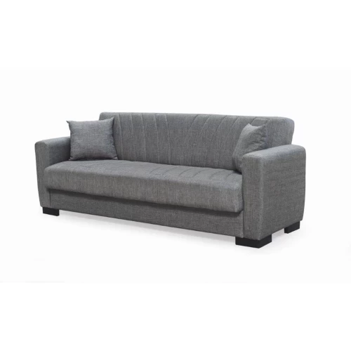 Galaxy Καναπές – Κρεβάτι Με Αποθηκευτικό Χώρο, 3Θέσιος Ύφασμα Καφέ Sofa:210x82x81cm Bed:105x180cm