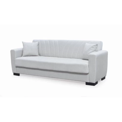 Galaxy Καναπές – Κρεβάτι Με Αποθηκευτικό Χώρο, 3Θέσιος Ύφασμα Μπεζ Sofa:210x82x81cm Bed:105x180cm