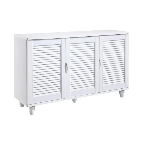 Παπουτσοθήκη 3 Πόρτες Απόχρωση Άσπρο 110x33x77cm