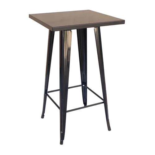 Relix Τραπέζι Bar Μέταλλο Βαφή Μαύρο 60x60x103cm
