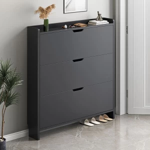 Παπουτσοθήκη Mdf - Melamine Απόχρωση Γκρι 80x17x115cm