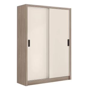 Vanity Ντουλάπα Δίφυλλη - Συρόμενη, Αποχρώσεων Sonoma Oak & Cream 120x60x200cm