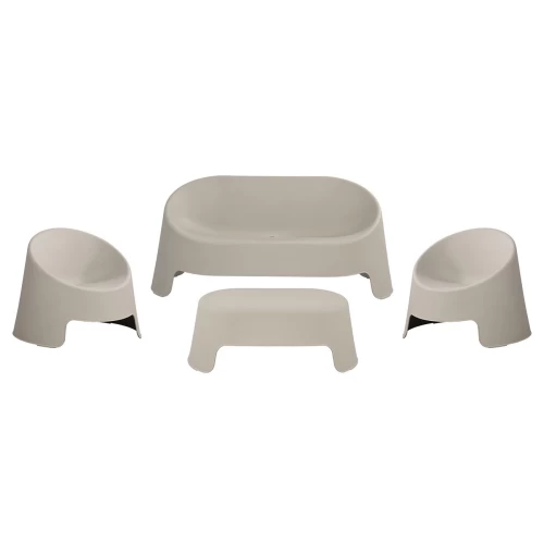 Colt Set Κήπου Καθιστικό: Τραπεζάκι + Καναπέ 2Θέσιο + 2 Καρέκλες, Pp-Uv Γκρι Table + Sofa 2Seat + 2 Chairs