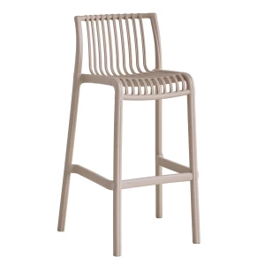 Modena Σκαμπό Bar Στοιβαζόμενο Pp-Uv Protection Tortora 50x50x76/100cm