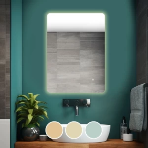 Led-5 Καθρέπτης Τοίχου - Φωτιζόμενος - Αφής, Με 3 Επιλογές Εναλλαγής Χρωμάτων 60x80cm