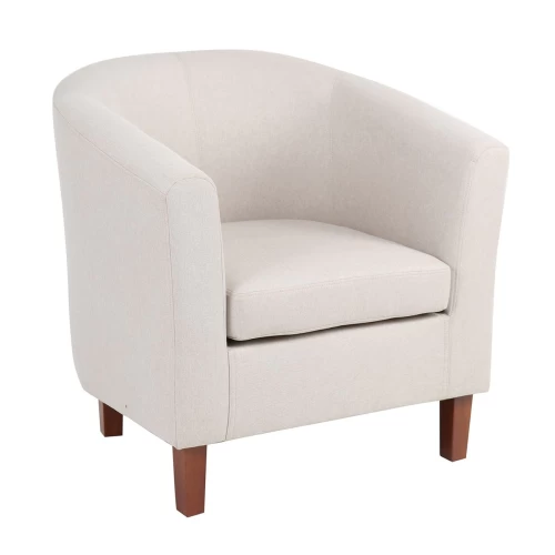 Boga Πολυθρόνα Σαλονιού Καθιστικού, Ύφασμα  Μπεζ 75x73x74cm